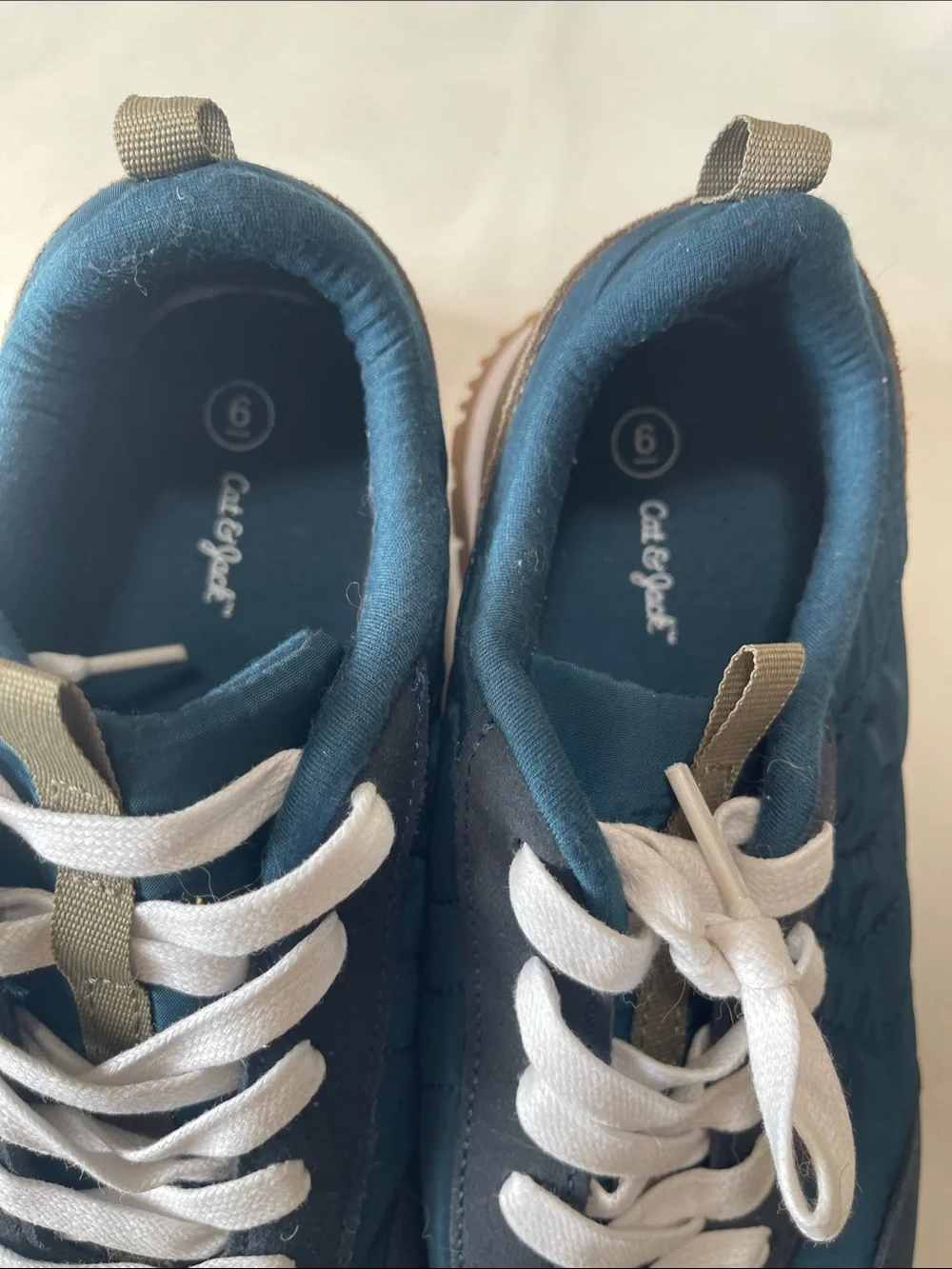 Cat & Jack Navy and White Kids Lace-Up Sneakers